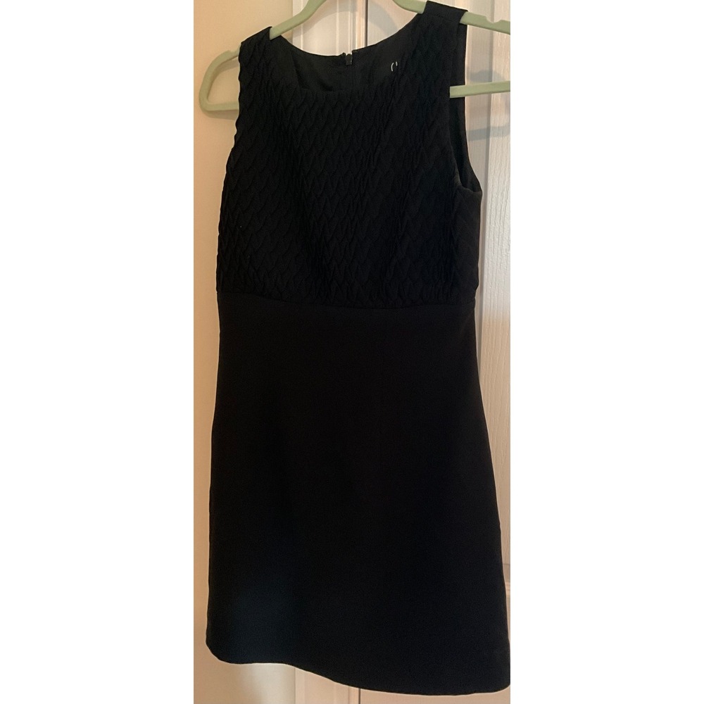 Carole Little Womens Black Textured Smocked Bodice Sleeveless Mini Dress Size‎ 4